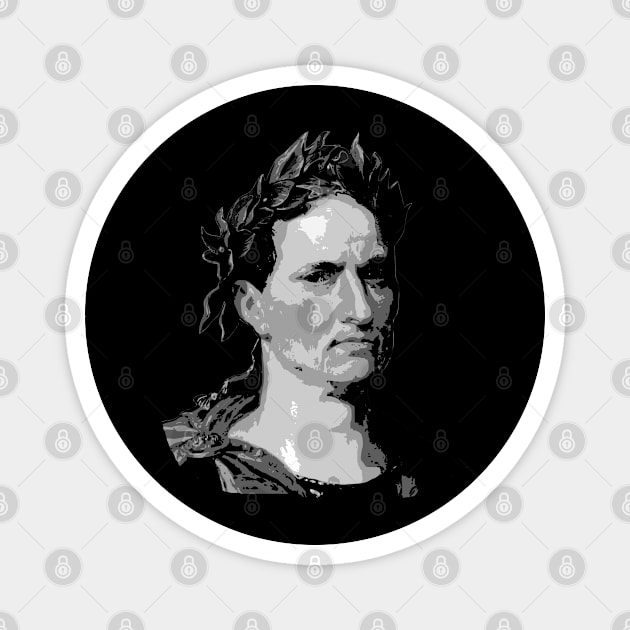 Julius Caesar Black and White Magnet by Nerd_art